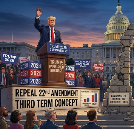 Trump 2028 constitutional crisis - third term concept