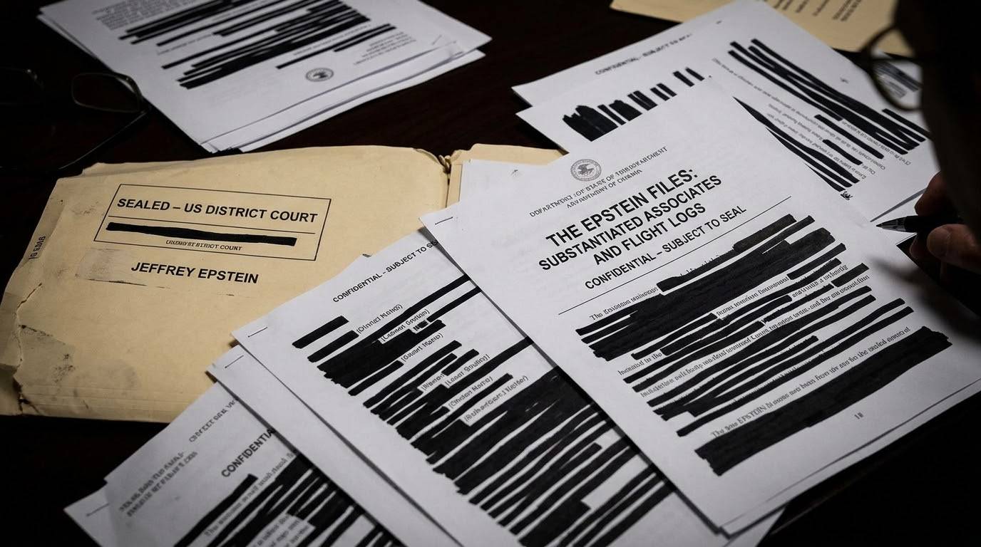Epstein files sealed and redacted